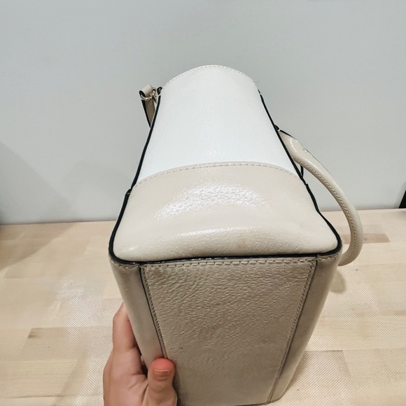 Kate spade white and cream satchel cross body purse - Picture 6 of 11
